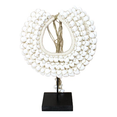 Handmade White Shell Necklace For Sale