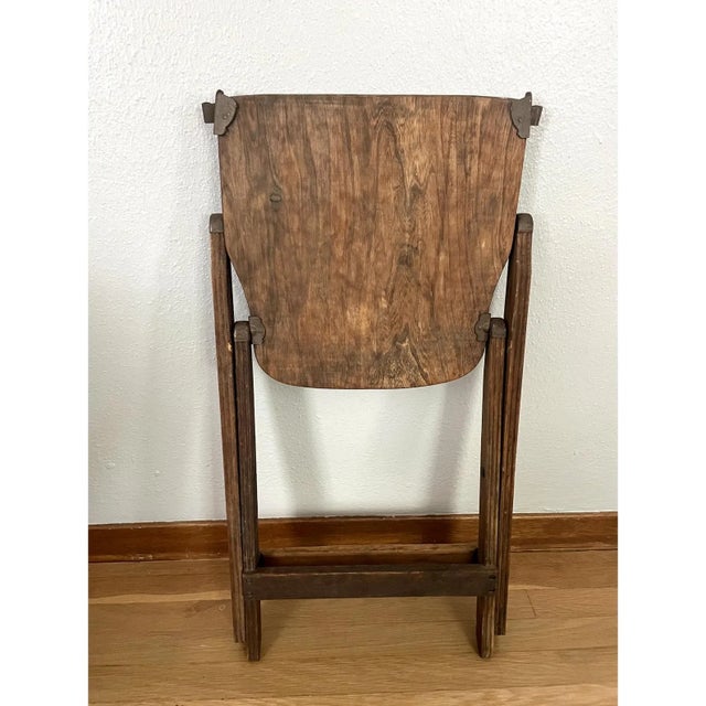 1940s World War II U.S. Army Quartermaster Folding Chair, Original Usa-QMC Stencil For Sale - Image 10 of 11