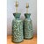 Vintage Mid-Century Modern Green Textured Ceramic Table Lamps - a Pair For Sale In West Palm - Image 6 of 12