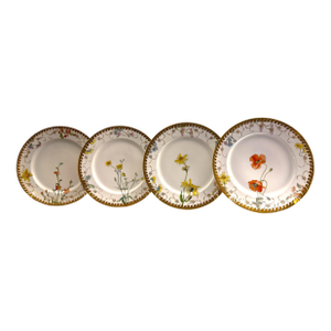 Antique German Fischer & Mieg Pirkenhammer Dinner Plates - Set of 4
