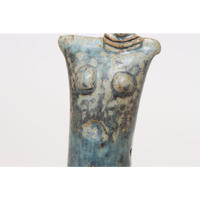 Vintage Etruscan Style Mounted Terracotta Female Idol / Deity Effigy Sculpture For Sale - Image 11 of 18
