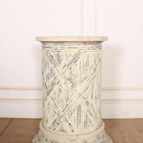 English Cylindrical Sculpture Stand For Sale - Image 4 of 8
