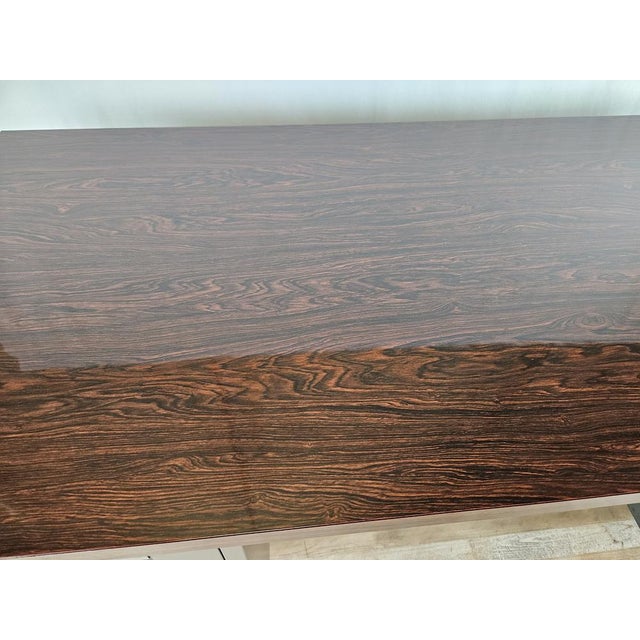 Iron Desk with Rosewood Laminate Top from Mobiltecnica Turin, Italy, 1970s For Sale - Image 11 of 18