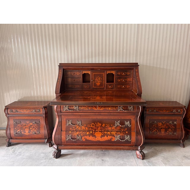 Dutch Inlaid Triptych, 1900s, Set of 3 For Sale - Image 10 of 10