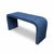 Karl Springer 1970s Karl Springer Style Modern Blue Denim Grasscloth Wrapped Console Table For Sale - Image 4 of 5