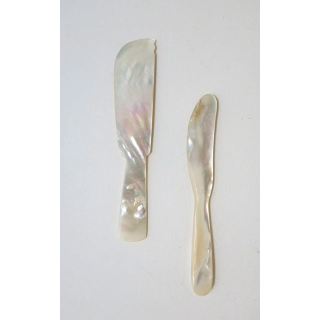 Mediterranean Mother of Pearl Caviar Knife Spreaders For Sale - Image 3 of 7