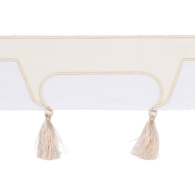 Sample - Schumacher X David Kaihoi Pagoda Trim in Ivory For Sale
