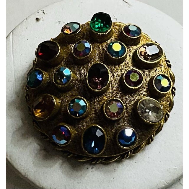 Stone 1950s Art (Arthur Pepper) Sputnik Rhinestone Brooch Pin For Sale - Image 7 of 13