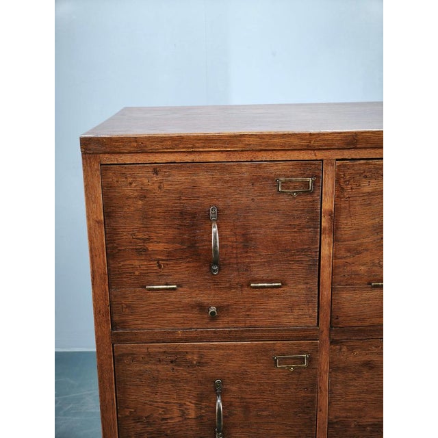 Czech Oak Filing Cabinet from Baťa Factory, Zlín, 1930s For Sale - Image 10 of 18
