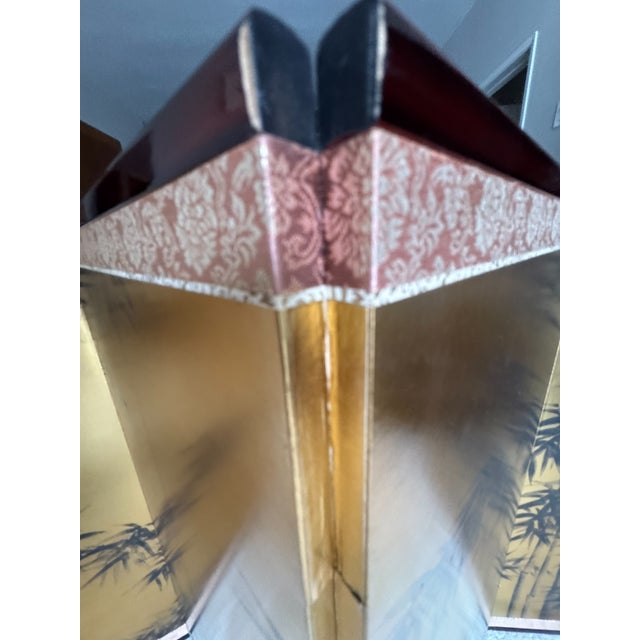 Japanese Late 20th Century Traditional Style Japanese Byobu Folding Wall Screen - Signed For Sale - Image 3 of 8
