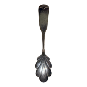 1940s Decorative Shell Spoon Silver Plate