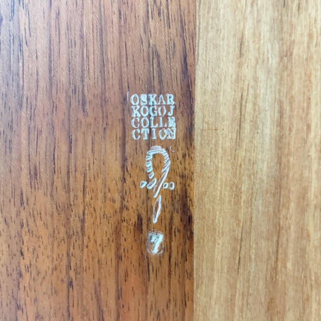 Wood Large Table in Wood and Glass by Oskar Kogoj, 1970s For Sale - Image 7 of 8