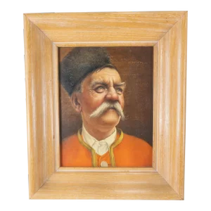Mid-Century Realist Portrait Painting of an Austrian Man