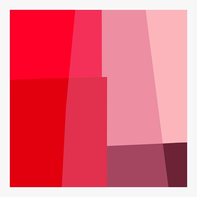 Mid-Century Modern Red Red Collage Fine Art Print 30" X 40" by Liz Roache For Sale - Image 3 of 6