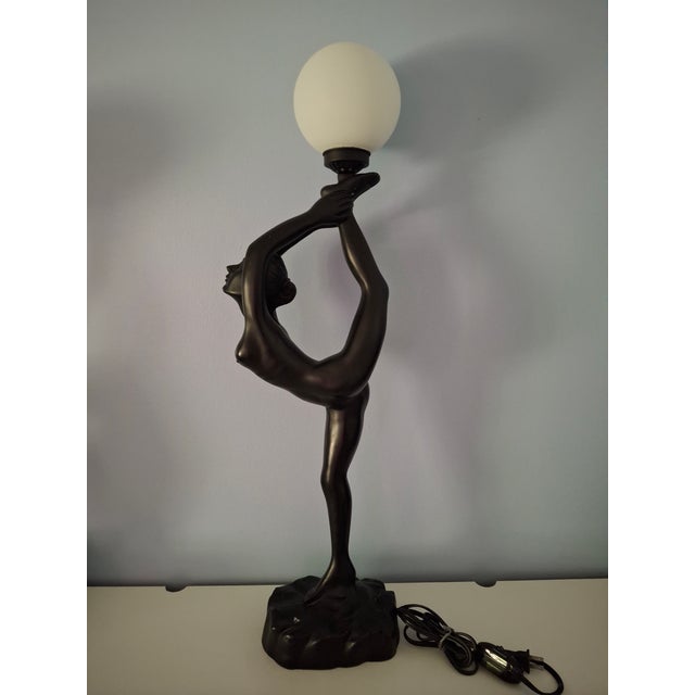 1970s Art Deco Style Nude Lady Table Lamps - Set of 3 For Sale - Image 10 of 18