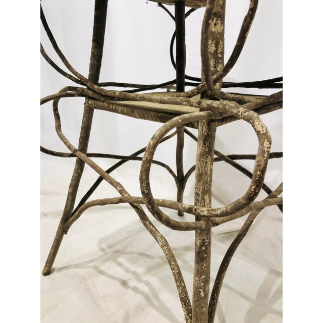 Early 20th Century Antique Folk Art Twig Table For Sale - Image 4 of 9