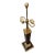 Vintage Neoclassical Black Marble and Brass Table Lamp For Sale
