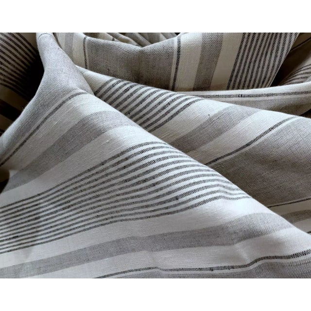 Textile Vintage Rose Tarlow "Fidalgo" Gull Cotton Ticking Stripe- 5 Yards For Sale - Image 7 of 7