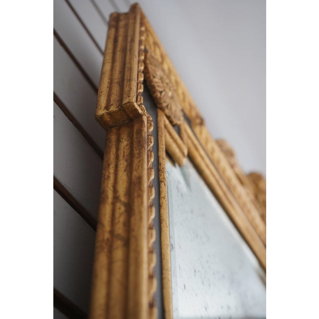 Friedman Brothers Neoclassical Black & Gold Wall Mirror For Sale In Philadelphia - Image 6 of 11