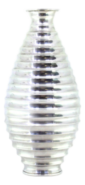 Honeycomb-Shaped Silver Jug with Circular Gradient Stripes