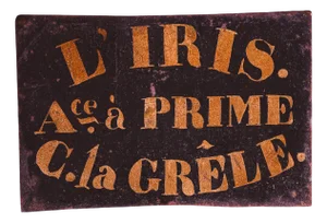 Antique Hand-Painted French Sign - Hail Insurance, 1890s