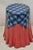 Red Vintage Paper Mache Red Blue Green Tartan Painted "Tablecloth" Drape Side Table For Sale - Image 8 of 11