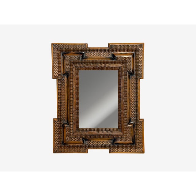 Baroque Style, Flemish Ripple Wall Mirror, Carved Walnut, Mirror, Belgium, 18th c. A good example of an 18th century Dutch...