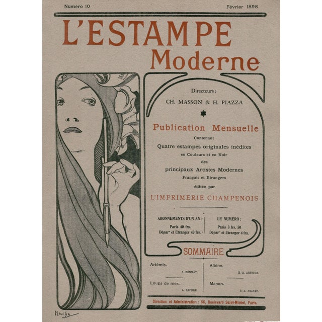 Auguste-Louis Lepère, Loups de Mer, 1898, Lithograph on Paper For Sale - Image 8 of 11