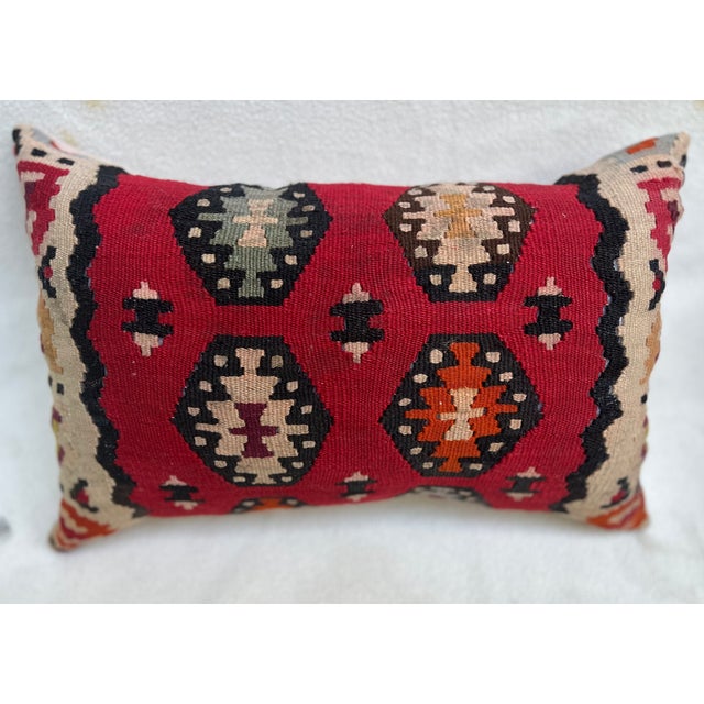 Three Pillows Upholstered With Kilim Weave For Sale - Image 4 of 10