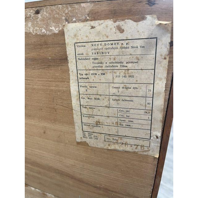 Vintage Bookcase with Sliding Doors from Novy Domov, 1976 For Sale - Image 9 of 10