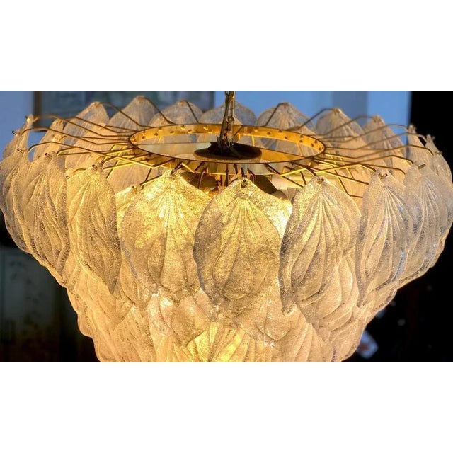 Italian Modern Murano Glass Polar Chandeliers, 1970s, Set of 2 For Sale - Image 15 of 18