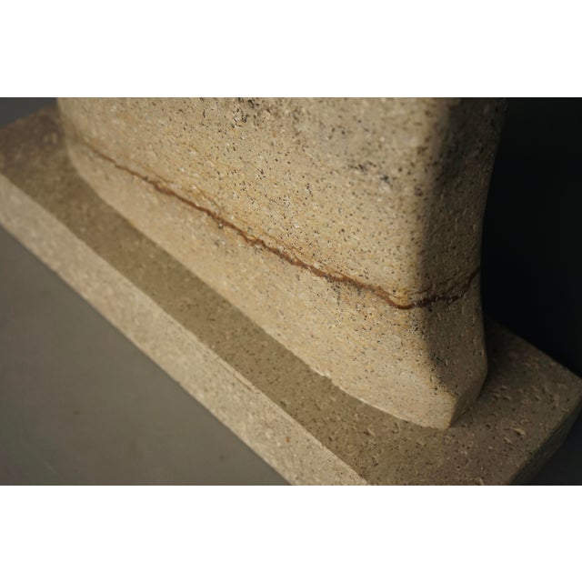 Large Stone Sculpture of Stylised Head, 1970s For Sale - Image 9 of 15
