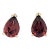 Garnet Solitaire Stud Earrings in Solid 14k Gold Pear Shape - 2 Pieces For Sale