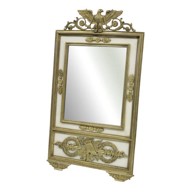 Empire Mirror in Bronze and Marble, Early 19th Century For Sale
