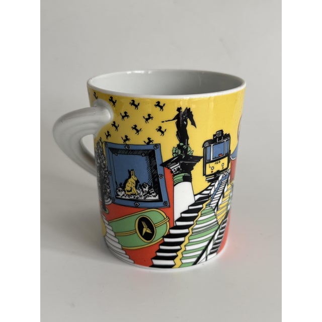 Postmodern mug from the City Cups collection for Rosenthal Studio-Line, circa 1990s. This wonderful mug, designed by Mario...