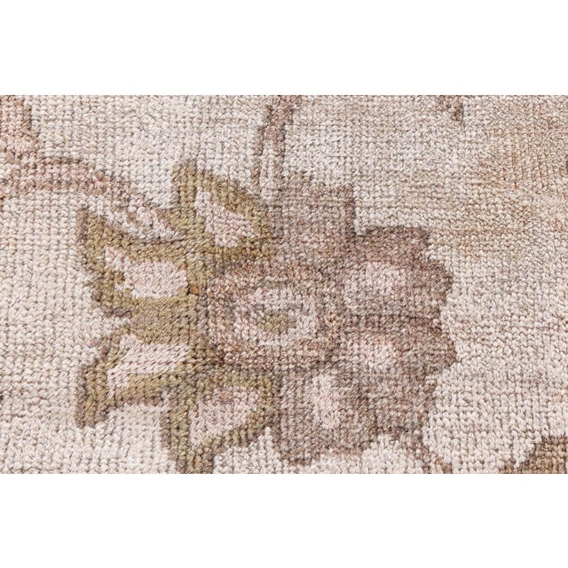 Textile Antique Persian Sultanabad Tan, Taupe and Brown Handwoven Wool Rug For Sale - Image 7 of 9