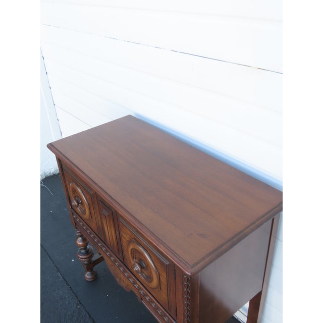 Early 20th Century 1900s Carved Buffet Server Bathroom Vanity 6416 For Sale - Image 5 of 15