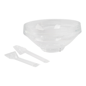 Vintage Lucite Serving Bowl With Servers by Alfio Di Bella
