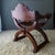 Spanish Colonial Savonarola Chair With Carved Lion Heads and Tooled Leather For Sale - Image 9 of 18