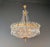 Antique Oval Empire Style Crystal Chandelier Brass Neoclassical Light Restored For Sale - Image 10 of 15
