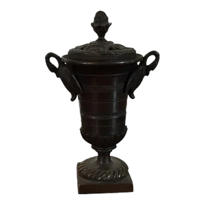 Antique Early 19th Century English Regency Bronze Urn Form Pastille or Incense Burner