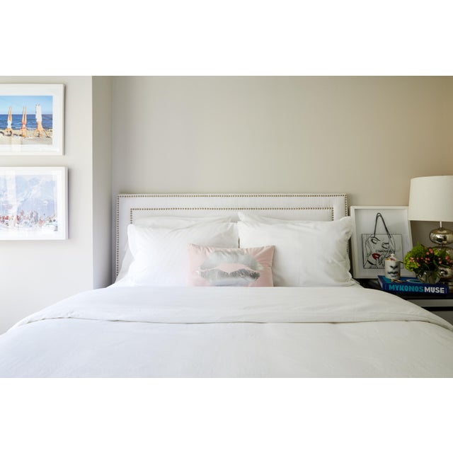 Lorimer Bedding King Flat Sheet in Dolphin Grey For Sale In Miami - Image 6 of 6