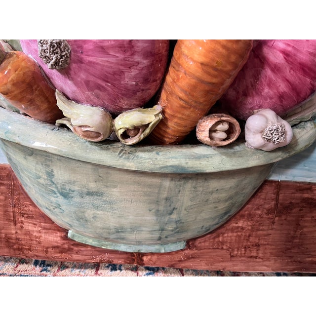 1950s 1930's Zaccagnini Italian Majolica Wall Hanging For Sale - Image 5 of 8