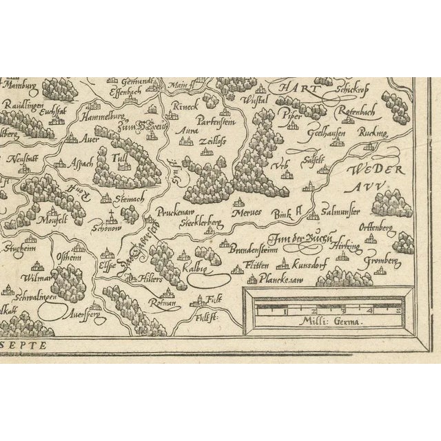 Early Woodcut Map of Franconia and Surrounding Regions, 1628 For Sale - Image 3 of 7