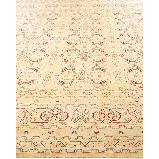 Solo Rugs Mogul Hand Knotted Area Rug, Yellow - 8' 1" x 10' 2" For Sale - Image 4 of 9