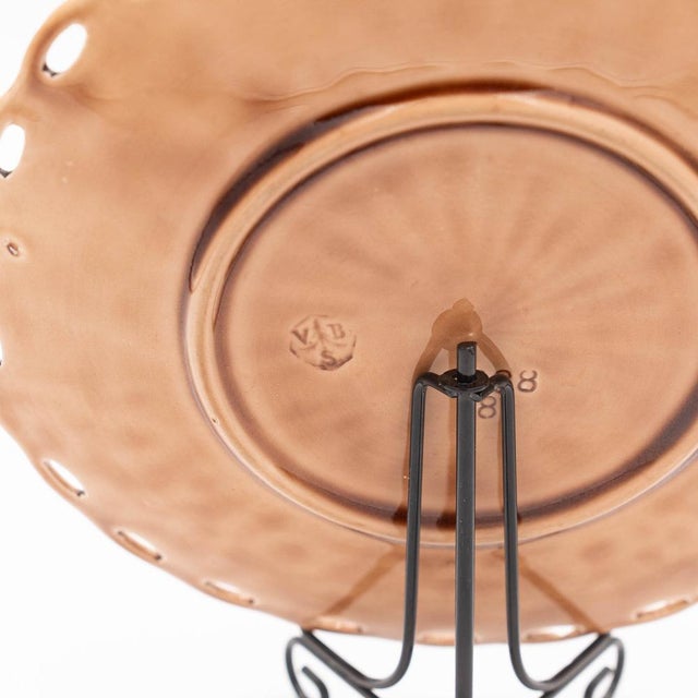 Antique Majolica Plate from Villeroy & Boch Schramberg, 1900s For Sale - Image 6 of 7