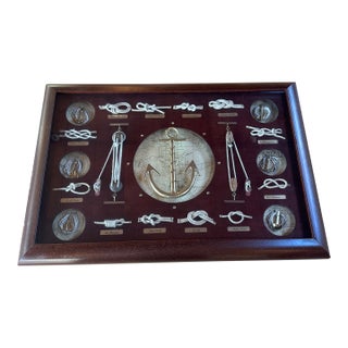 Vintage Spanish Nautical Knot Shadow Box For Sale