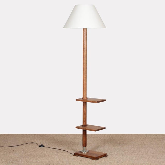 Vintage Floor Lamp in Oak, 1950s For Sale - Image 11 of 11