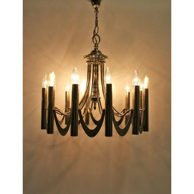 Chrome Classic Sciolari Chandelier, 1960s For Sale - Image 7 of 10