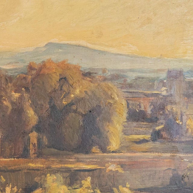 Spanish Landscape at Golden Hour, Oil Painting For Sale - Image 3 of 5